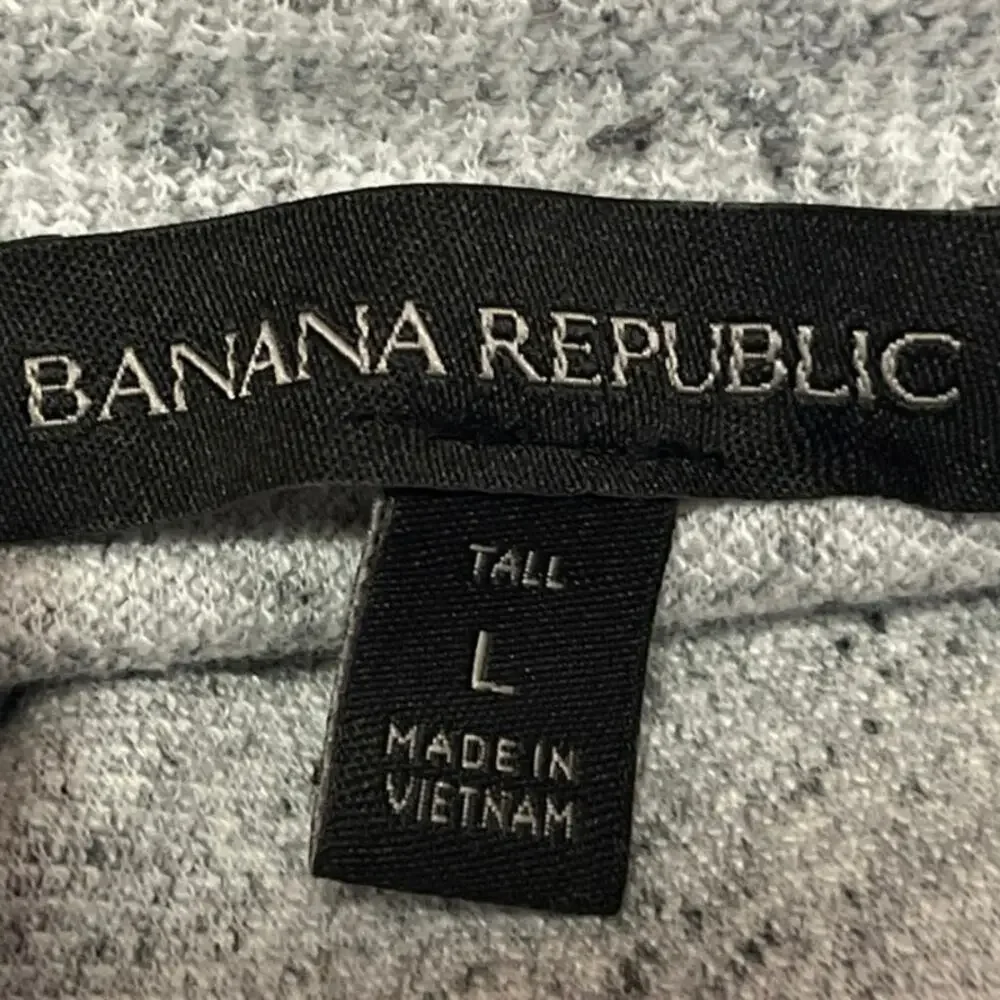 Banana Republic Men's Gray Knit Long Sleeve Button Down Shirt Jacket Top Size L